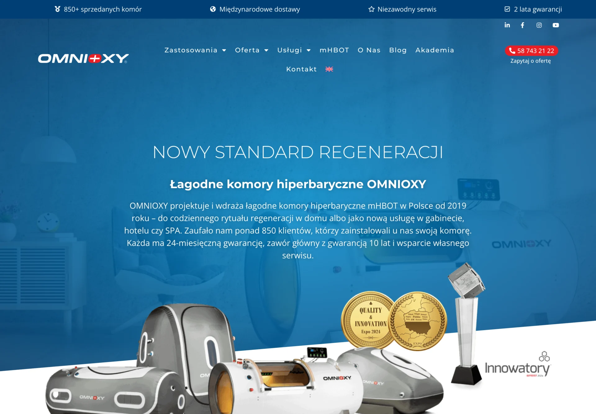Strona internetowa OMNIOXY S.A. (omnioxy.com)